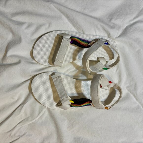 Teva Original Universal Pride Sandals in White - Picture 4 of 5
